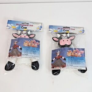 Vintage Fibre Craft Cow Air Freshener Doll Kit With Instructions #3028 Lot of 2